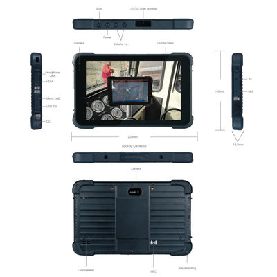 3G 8500mAh 8inch Windows 정제, Z3735F IP67 Windows 정제