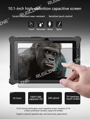 NFC 1D / 2D 스캐너와 RUGLINE 산업적 울퉁불퉁한 태블릿 윈도우 10