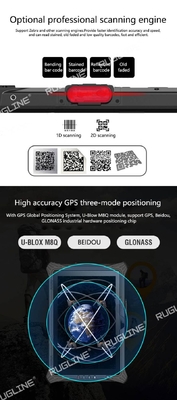 NFC 1D / 2D 스캐너와 RUGLINE 산업적 울퉁불퉁한 태블릿 윈도우 10